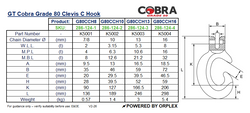 GT Cobra Grade 80 Clevis C Hook
