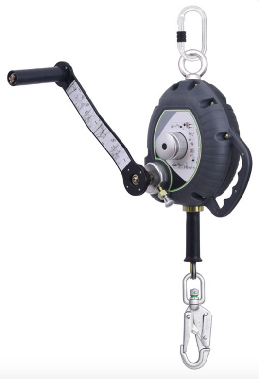 Kratos - 10m Olympe Wire Rope Fall Arrest Block c/w Integrated Recovery System Stainless Steel 10m