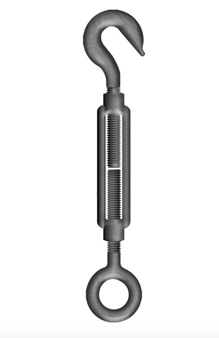  Open Body Mild Steel Straining Screw Hook/Eye 24mm