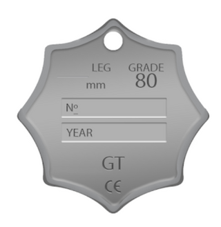  GT Cobra Grade 80 Spare Chain Tag with Wire & Ferrule