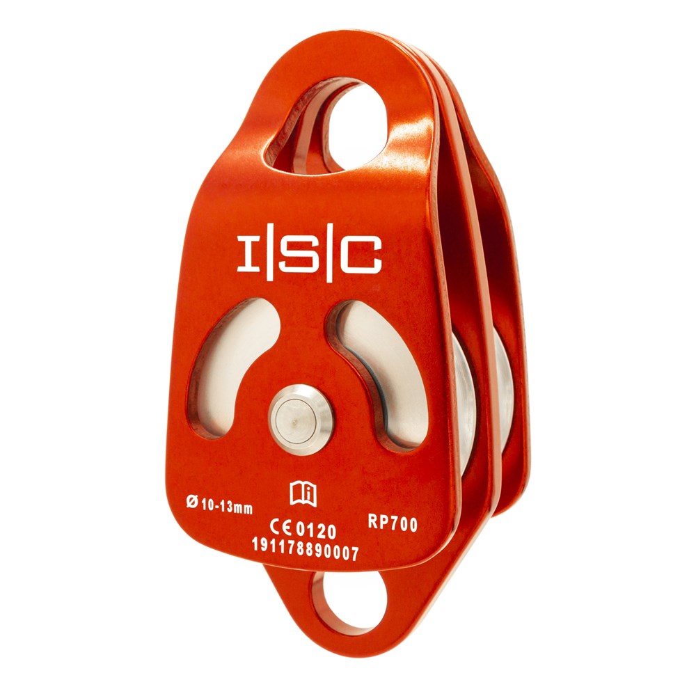 ISC Double Rescue Pulley - One Way Locking - MBS 30kN