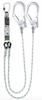 1.5m Y Forked Shock Absorbing Kernmantle Twin Rope Lanyard with Scaff Hooks 1.5m
