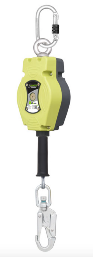  Kratos - 3.5m Length Helixon Retractable Wire Rope Fall Arrest Block - Vertical Use 3.5m - Vertical Only