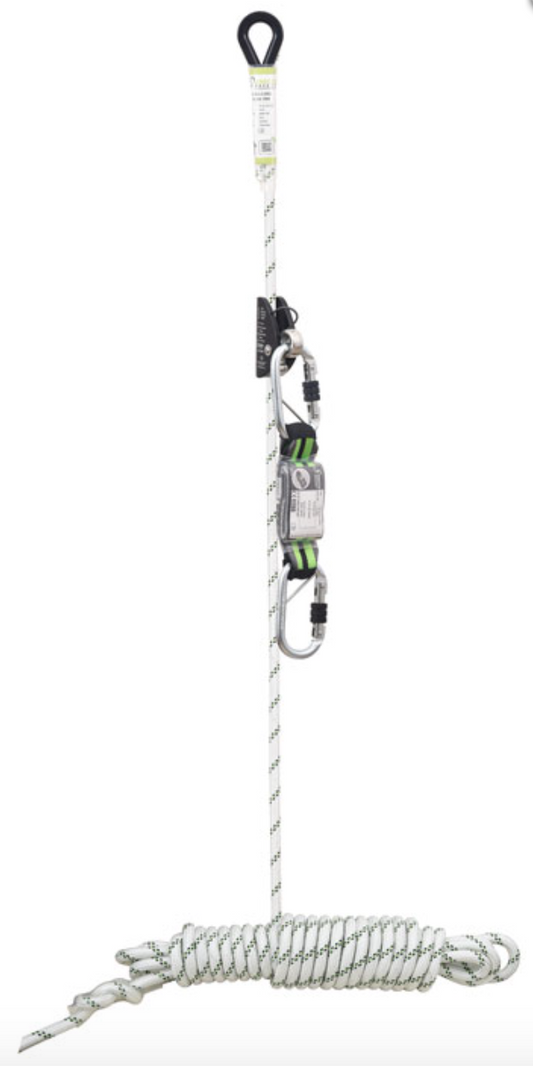 Kratos - Lorel-A Sliding Fall Arrester with Removable Shock Absorber (with 10m or 20m of Rope) 20m