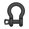 Bow Shackle With Screw Collar Pin - Black Painted Finish - Theatrical Type 0.75t