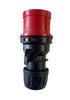 PCE - 16a 400v 3p+e IP44 Black & Red Trailing - Male Ceeform Plug
