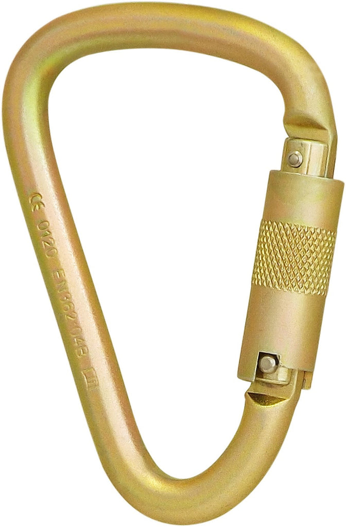 ISC Klettersteig Keylock Supersafe (3-way) Steel Karabiner - MBS 45kN - Zinc Plated Karabiner