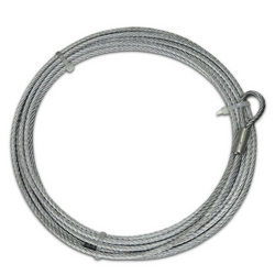  5mm 7 x 19 Galvanised Wire Rope, 15 metres long with Soft Eye