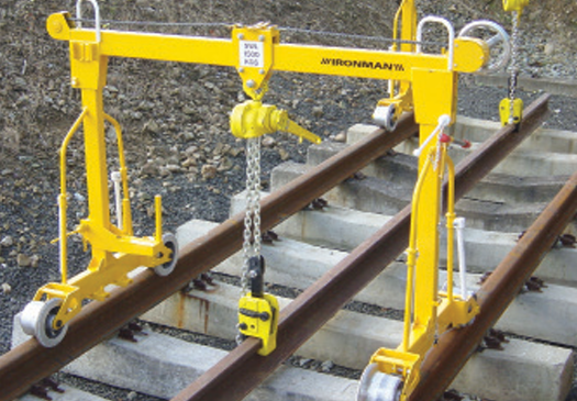 Yellow Camlok CR Single Rail Clamp in use set up with other products