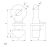 Technical drawing of Camlok CLT Vertical Mount Container Lifting Lugs