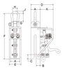 Technical drawing of Camlok CP Pile Pitching Clamp