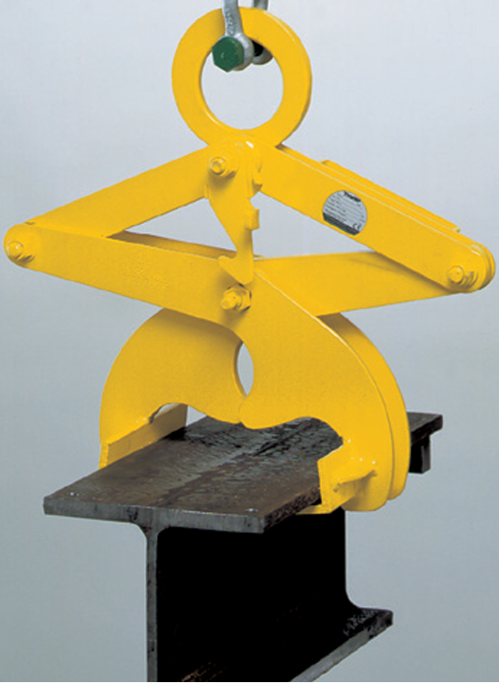 Yellow Camlok TPR Profile Steel Grab in use