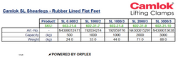 Camlok SL 3000kg 3-Leg Shearlegs – Rubber Lined Flat Feet