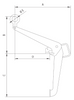 Technical drawing of Camlok DCV500 Vertical Lift Drum Clamp