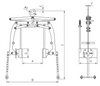 Technical drawing of Camlok DBT300 Drum Grab