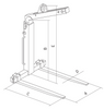 Technical Drawing of TKG-VHS Self-Balancing Crane Forks