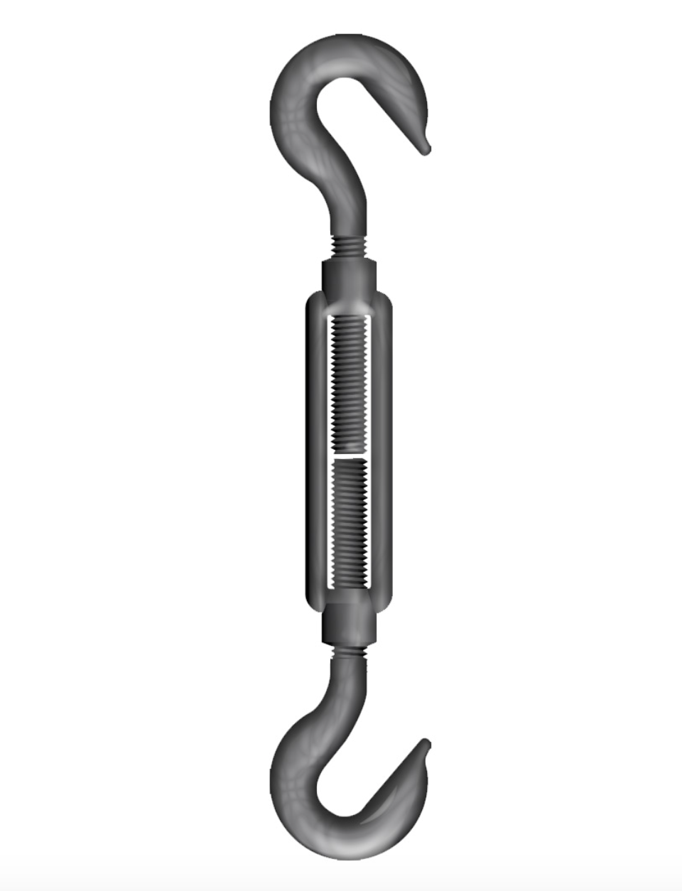 Open Body Mild Steel Straining Screw Hook/Hook 24mm