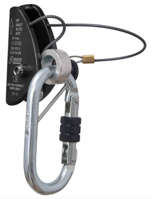 Kratos - Lorel Guided Type Rope Fall Arrester to suit 11mm dia Kernmantle Rope FA 20 103 XX 11mm Kernmantle Rope