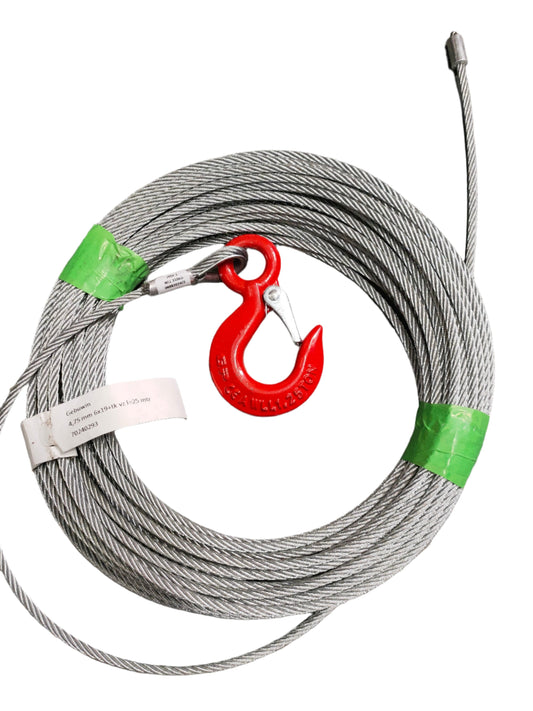 Additional rope for the Pulley Man - The Portable Winch Pulleyman 4.75mm DIA Wire Rope 25m