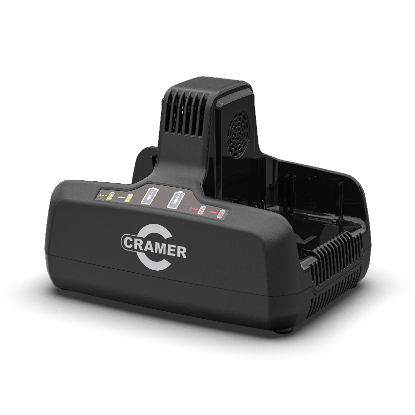 Black Cramer double slot battery charger 