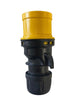 PCE - 16a 110v 3p+e IP44 Black & Yellow Trailing - Male Ceeform Plug