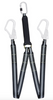 1m or 1.5m Flame Resistant Y Forked Twin Webbing Lanyard with Scaff Hooks 1m