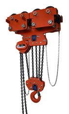 3.0t CAPACITY TIGER COMBINED CHAIN BLOCK & GEARED TRAVEL TROLLEY,  (SINGLE FALL) CCBTGS 111-153mm 8m
