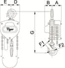 Technical drawing of TIGER CHAIN BLOCK  PROCB14, 5.0t CAPACITY Ref: 211-8