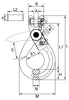Grade 8 Clevis Self Locking Hook Technical Drawing