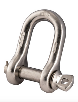  Cartec Grade 6 AISI 316L Dee Shackle with Screw Collar Pin
