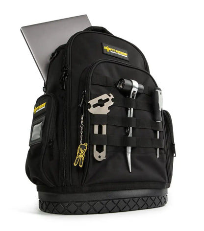 Dirty Rigger Technician's Backpack V1.0 from RiggingUK, showing laptop and tools