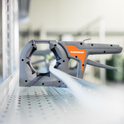 Drum-Roll - Flexipass Cable Routing Solution Hand Tool - Max Cable Diameter 38mm - with cable routing through  closed Flexipass - purchase from RiggingUK