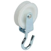 WEBI White Polyamide (Nylon) Pulley with Rotating Steel Hook ETT-198P - Capacities 15-70kg