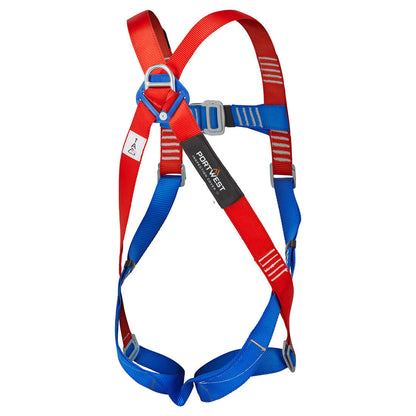 Portwest - 2 Point Harness - Red with Front & Back D-Rings - Rear View - From RiggingUK