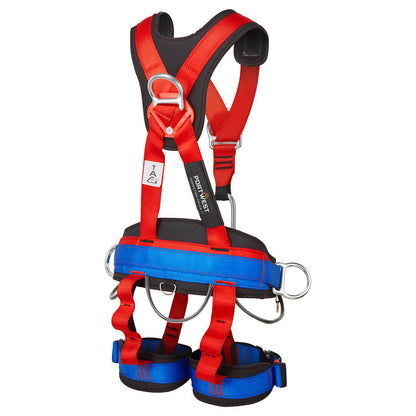 FP19RER Portwest - 4 Point Comfort Plus Harness Red - Rear View - from RiggingUK