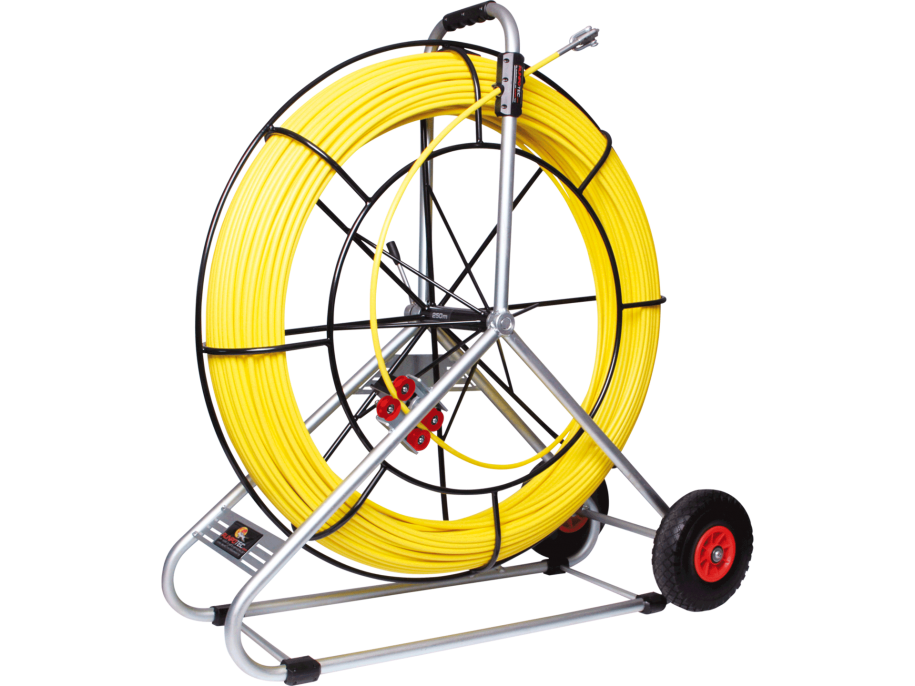 RUNPOTEC GF9 9mm Yellow Fiberglass Rod on Robust Mobile Steel Reel 
