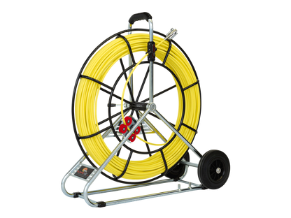 RUNPOTEC GF7.5 7.5mm Yellow Fiberglass Rod on Robust Mobile Steel Reel