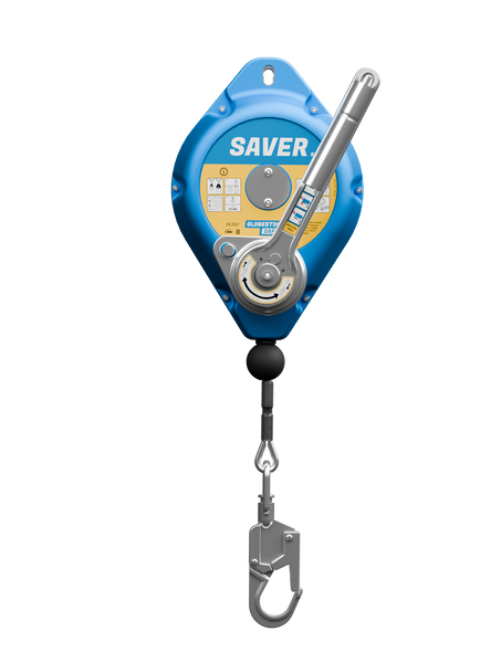 GLOBESTOCK - SAVER SRL-R - Length 14m - Galvanised Steel Rope - front view