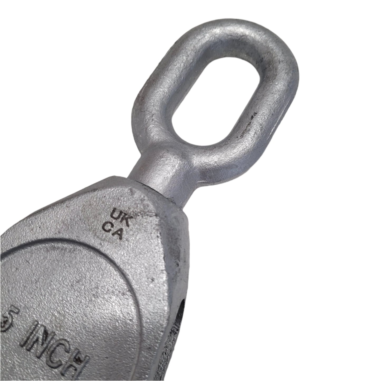 Galvanised Malleable Iron GMI Pulley Block - Single - Swivel Oval Eye 
