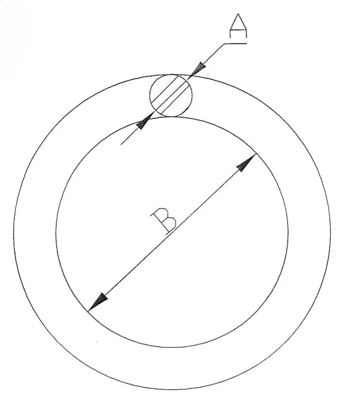 Grade 80 Drop Forged Round Ring - Yellow Finish Main Dims from RiggingUK