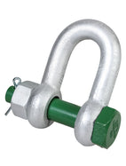 Green Pin Grade 6 Safety Dee Shackles with Bolt and Safety Nut