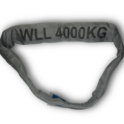 4.0t / 4,000kg WLL Polyester Grey Roundsling - Made in the UK