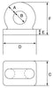 High Tensile Rectangular Base Deckplate Main Dimensions from RiggingUK