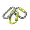 ISC Oval Karabiner 3-Pack, Lemon/Titanium from RiggingUK