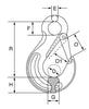 KITO - Grade 8 Eye Sling Hook with Safety Catch to BS-EN 1677-2 Main Dimensions