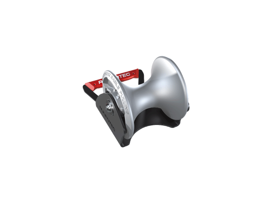 RUNPOTEC cable guide roller - shaft is ideally suited for mounting in shafts to pull cables gently around corners with the least possible resistance.