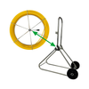 King Cobra 11mm Quick Release Cable Rodder - Image showing interchange between frame and rod and wheel - help solve your cable rodding problems today with this innovative design