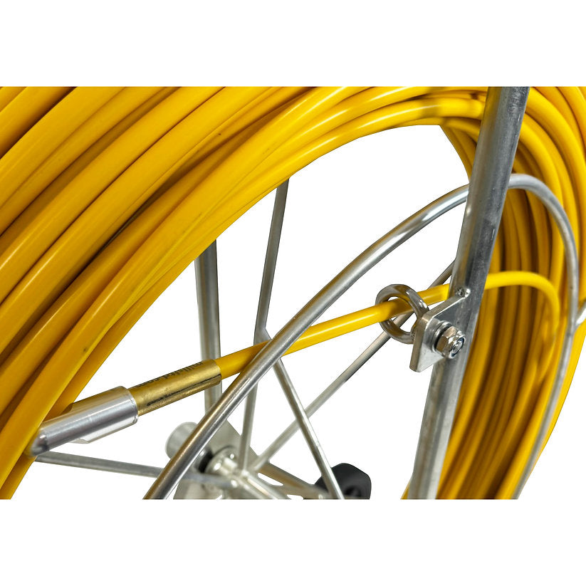 9mm x Quick Release King Cobra Cable Duct Rodder with Rod & Frame - image Close up of eyebolt and end of rod, solve your cable rodding problems today with this innovative tool