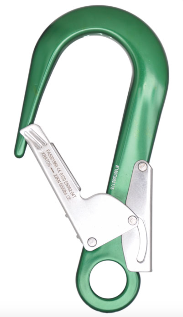 Kratos - Aluminium Double Action Scaffold Hook (Green) from RiggingUK