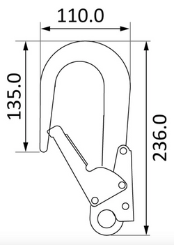 Kratos - Aluminium Double Action Scaffold Hook (Green)